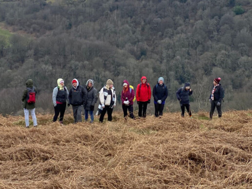 Colleagues on a moor top